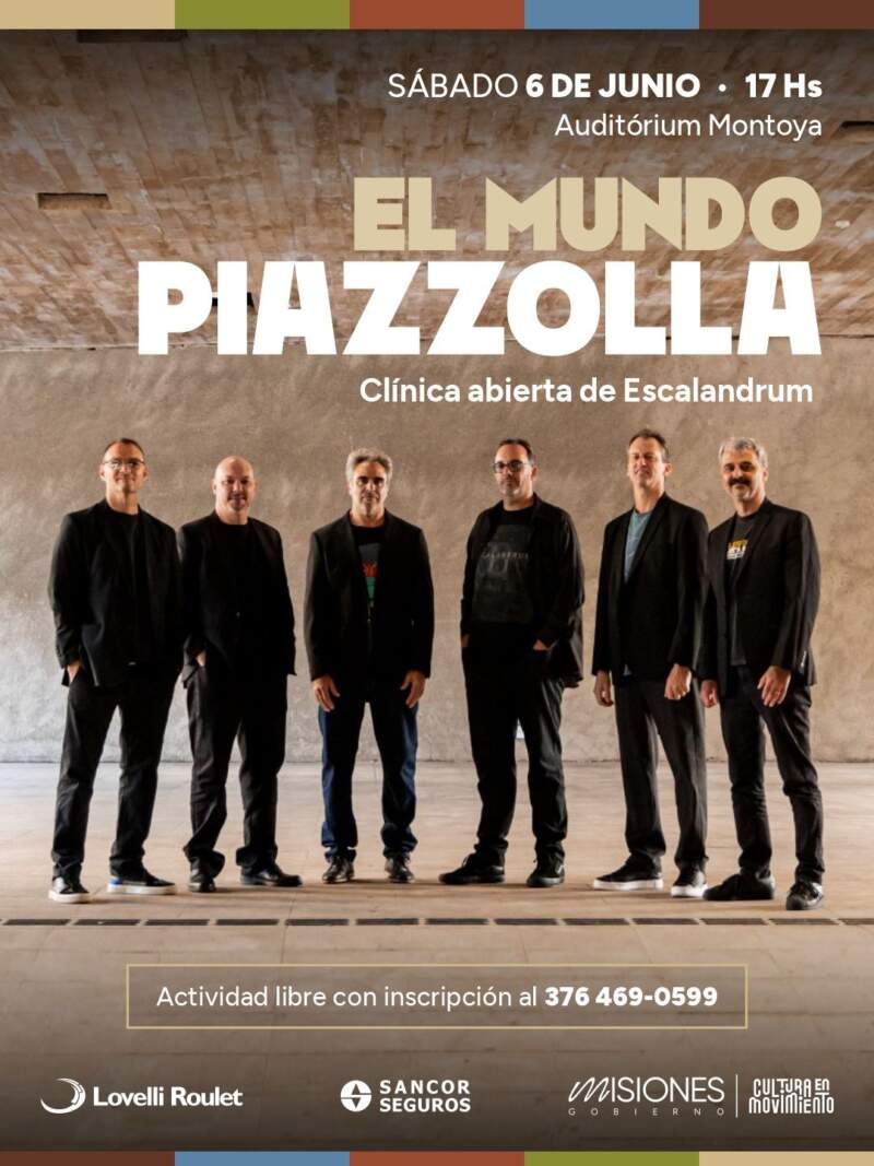 Escalandrum llega a Posadas con una clínica abierta sobre el legado de Piazzolla y un concierto especial 3 Escalandrum llega a Posadas con una clínica abierta sobre el legado de Piazzolla y un concierto especial imagen-2