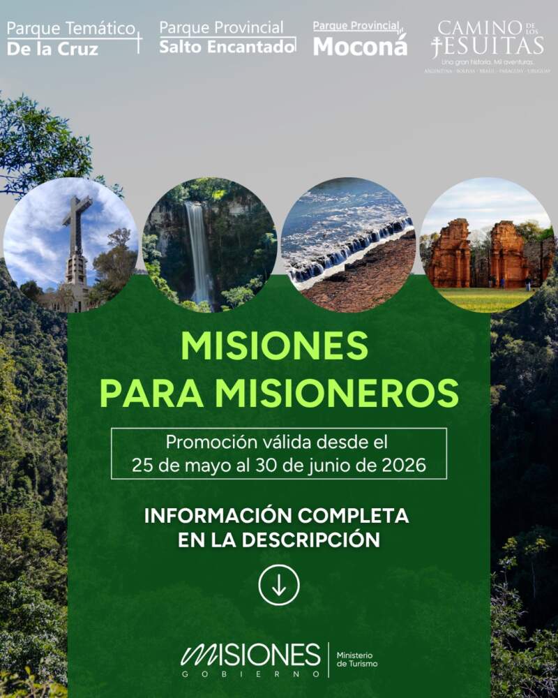 “Misiones para misioneros”: lanzan promociones y entradas más económicas para impulsar el turismo interno imagen-2