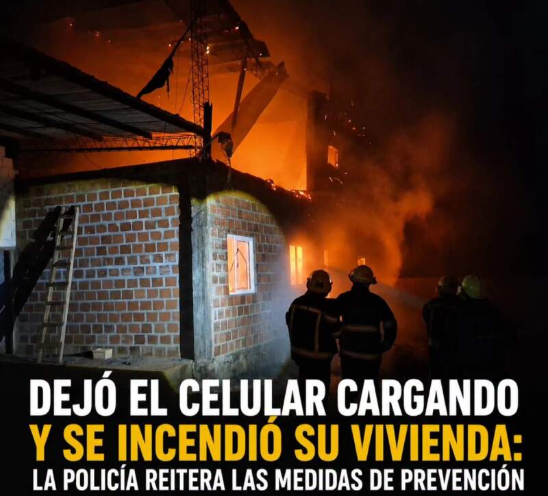 Dejó el celular cargando mientras dormía y se incendió su vivienda 3 Dejó el celular cargando mientras dormía y se incendió su vivienda imagen-2
