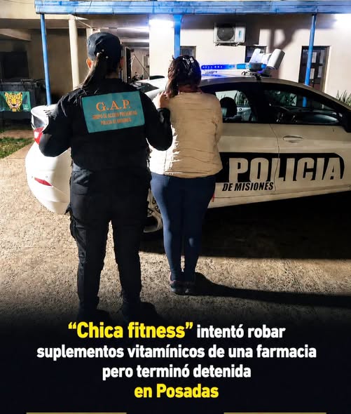 "Chica fitness" intentó robar suplementos vitamínicos de una farmacia, pero terminó detenida en Posadas imagen-2