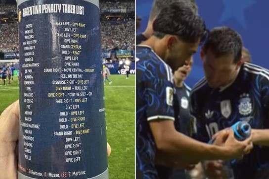 "Tenía anotado hasta a Rulli": revelan la insólita botella con machete que el arquero inglés Jordan Pickford olvidó tras la derrota ante Argentina imagen-6