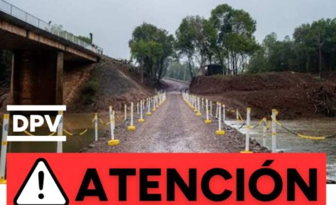 Arroyo Pindaytí: Por seguridad, se interrumpe el paso sobre el puente provisorio de la RP2 imagen-12