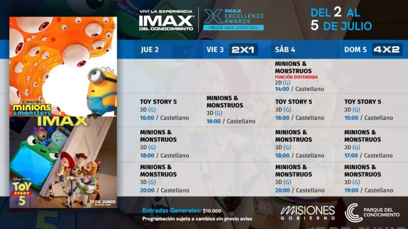 Minions y Monstruos llega al Imax del Conocimiento: aventura, cine clásico y función distendida este sábado 5 Minions y Monstruos llega al Imax del Conocimiento: aventura, cine clásico y función distendida este sábado imagen-4
