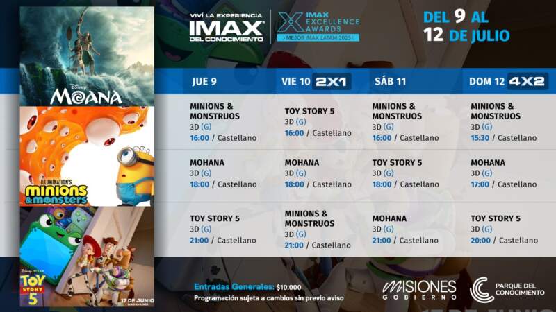 Moana, Minions y Toy Story: el Imax del Conocimiento se suma al clima de vacaciones 7 Moana, Minions y Toy Story: el Imax del Conocimiento se suma al clima de vacaciones imagen-6