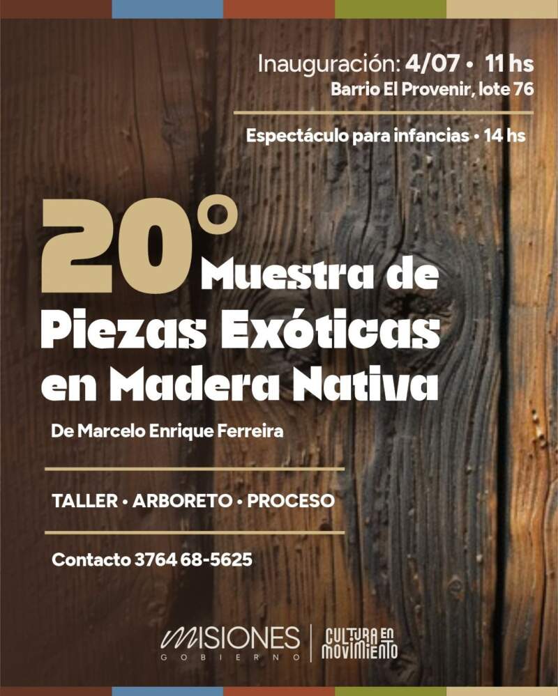 Marcelo Ferreira inaugura su 20ª Muestra de Piezas Exóticas en Madera Nativa en Posadas imagen-2