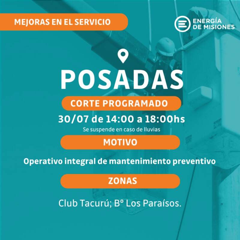 Cortes programados de energía eléctrica para este martes 28 y jueves 30 9 Cortes programados de energía eléctrica para este martes 28 y jueves 30 imagen-8
