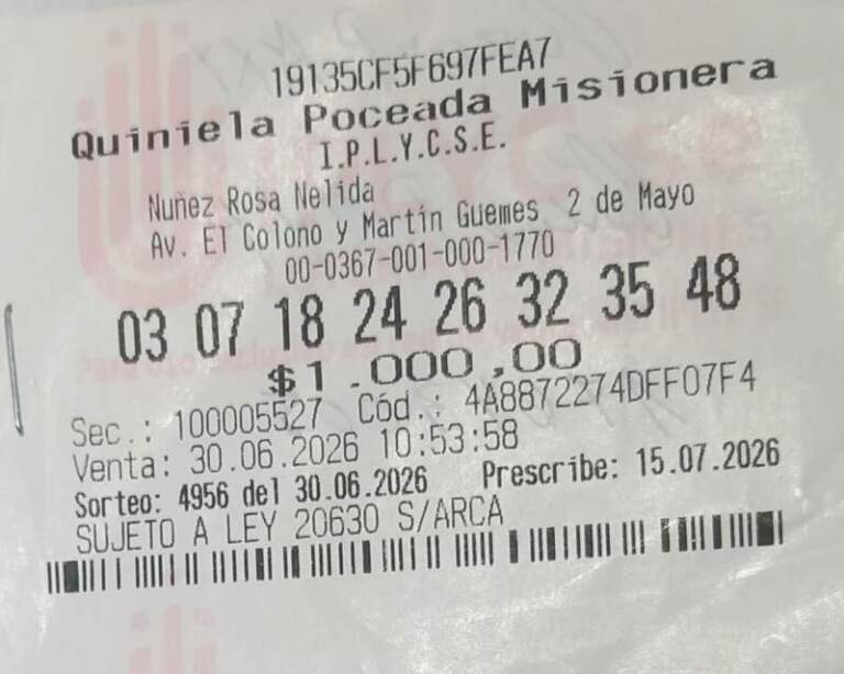 Ganó más de $326 millones en la Poceada y destinará el premio a ayudar a sus hijos y terminar un local Ganó más de $326 millones en la Poceada y destinará el premio a ayudar a sus hijos y terminar un local imagen-3