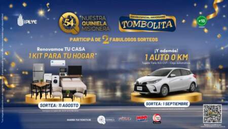 La Quiniela Misionera celebra sus 54 años con una Tombolita Aniversario que sorteará un hogar equipado y un auto 0 km La Quiniela Misionera celebra sus 54 años con una Tombolita Aniversario que sorteará un hogar equipado y un auto 0 km imagen-12