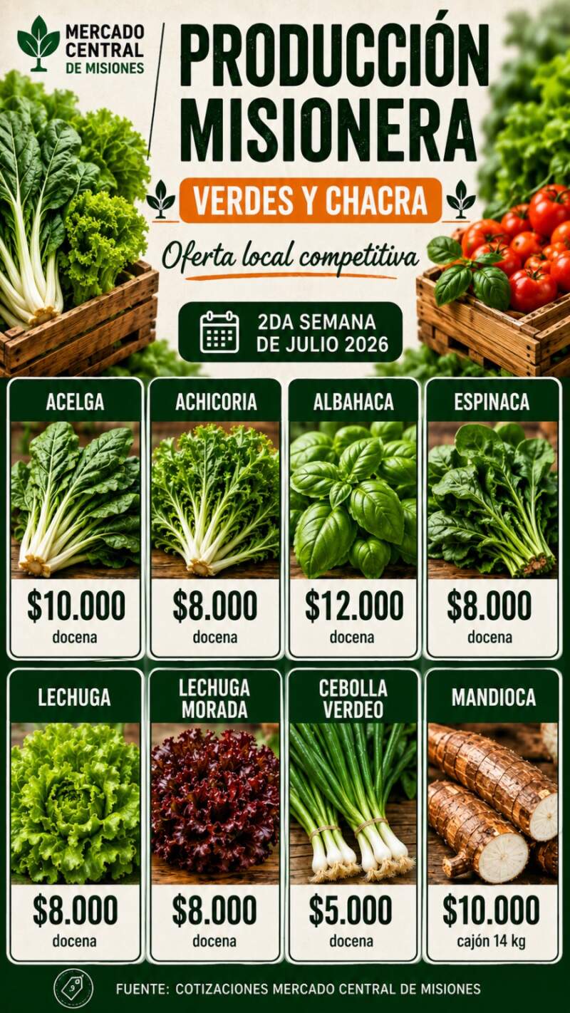 Marcada ventaja de precios: Así cotizan las frutas y verduras en el Mercado Central de Misiones este arranque de julio 7 Marcada ventaja de precios: Así cotizan las frutas y verduras en el Mercado Central de Misiones este arranque de julio imagen-6
