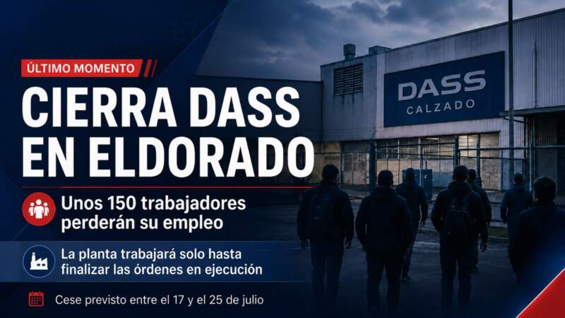 Dass cerrará su planta en Eldorado y dejará sin empleo a unos 150 trabajadores 3 Dass cerrará su planta en Eldorado y dejará sin empleo a unos 150 trabajadores imagen-2