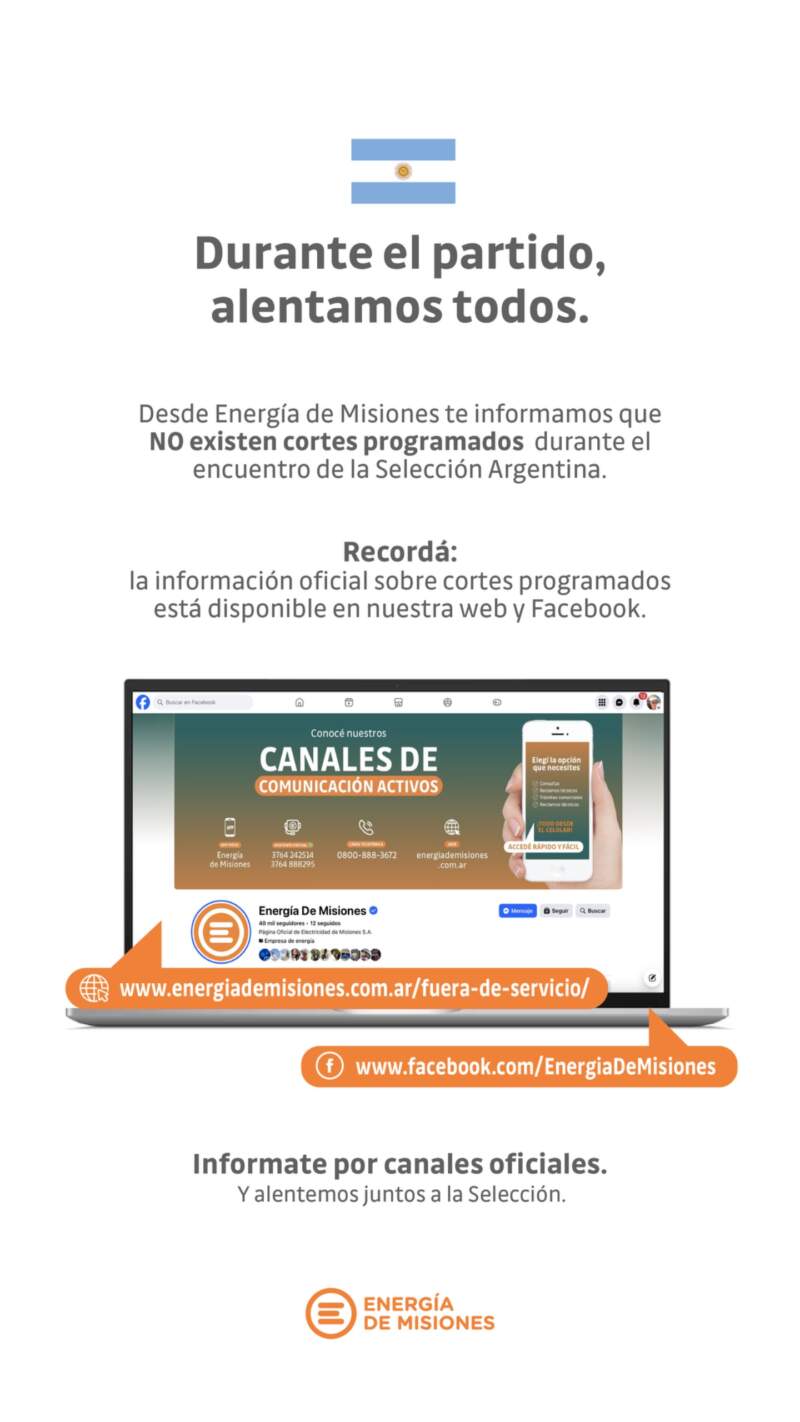 Energía de Misiones advierte sobre la circulación de comunicados falsos que buscan generar confusión imagen-2