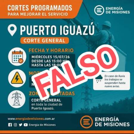Energía de Misiones advierte sobre la circulación de comunicados falsos que buscan generar confusión imagen-11