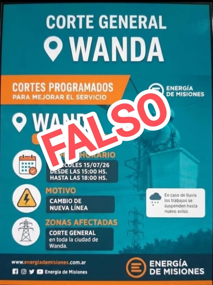 Energía de Misiones advierte sobre la circulación de comunicados falsos que buscan generar confusión imagen-6