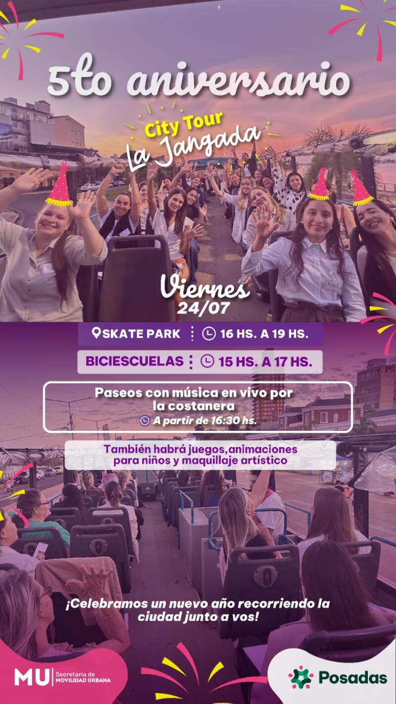 Posadas celebra el 5to aniversario del City Tour La Jangada imagen-2
